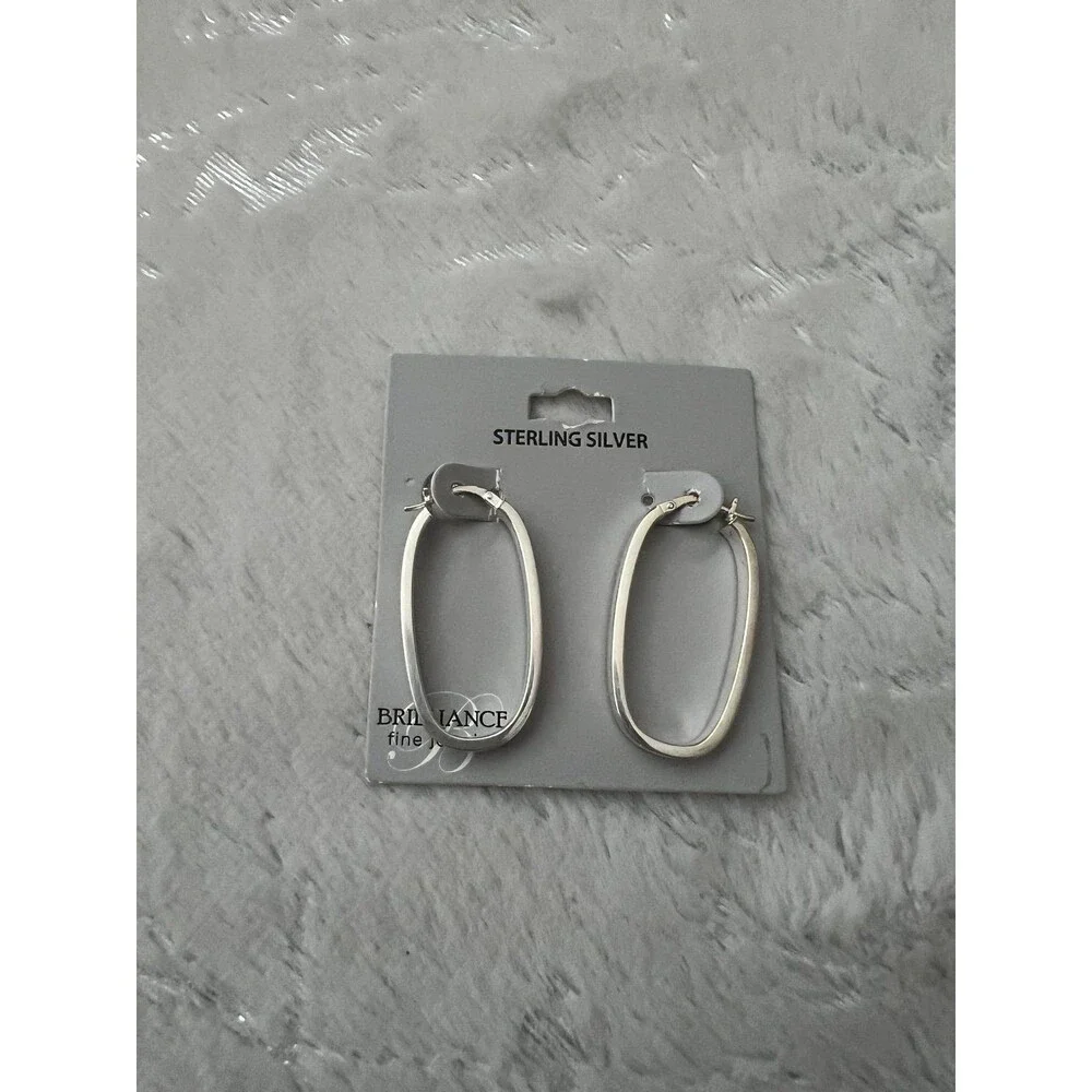 Earrings Sterling silver hoop earrings long design new